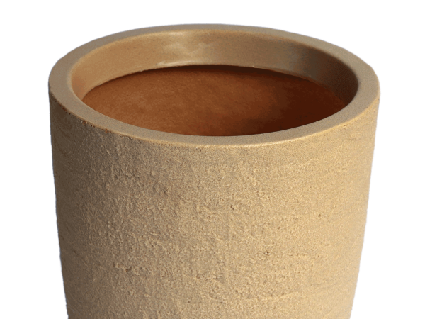 maceta conica rustica beige zoom