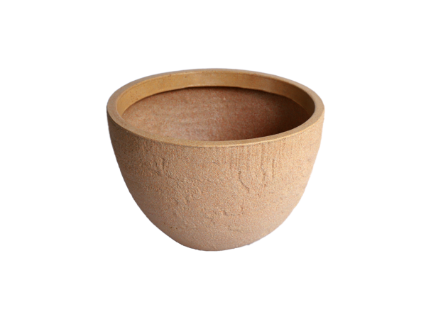 maceta punta de bala rustica beige