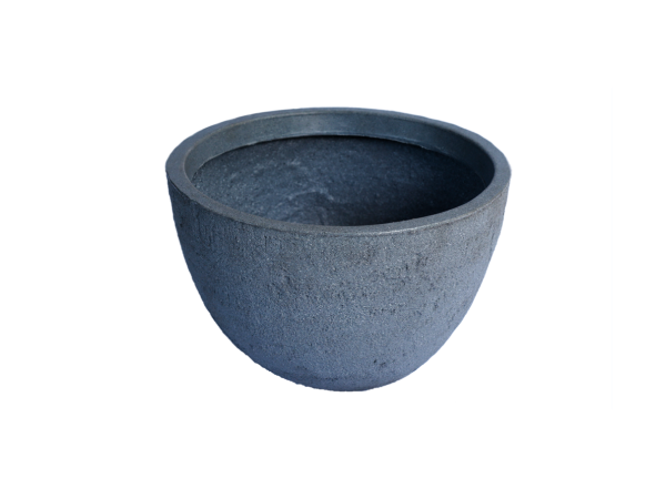 maceta punta de bala rustica gris