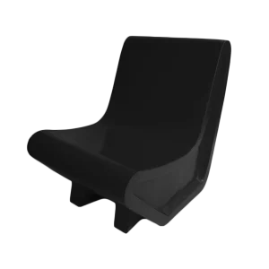 sillon plastico liso negro